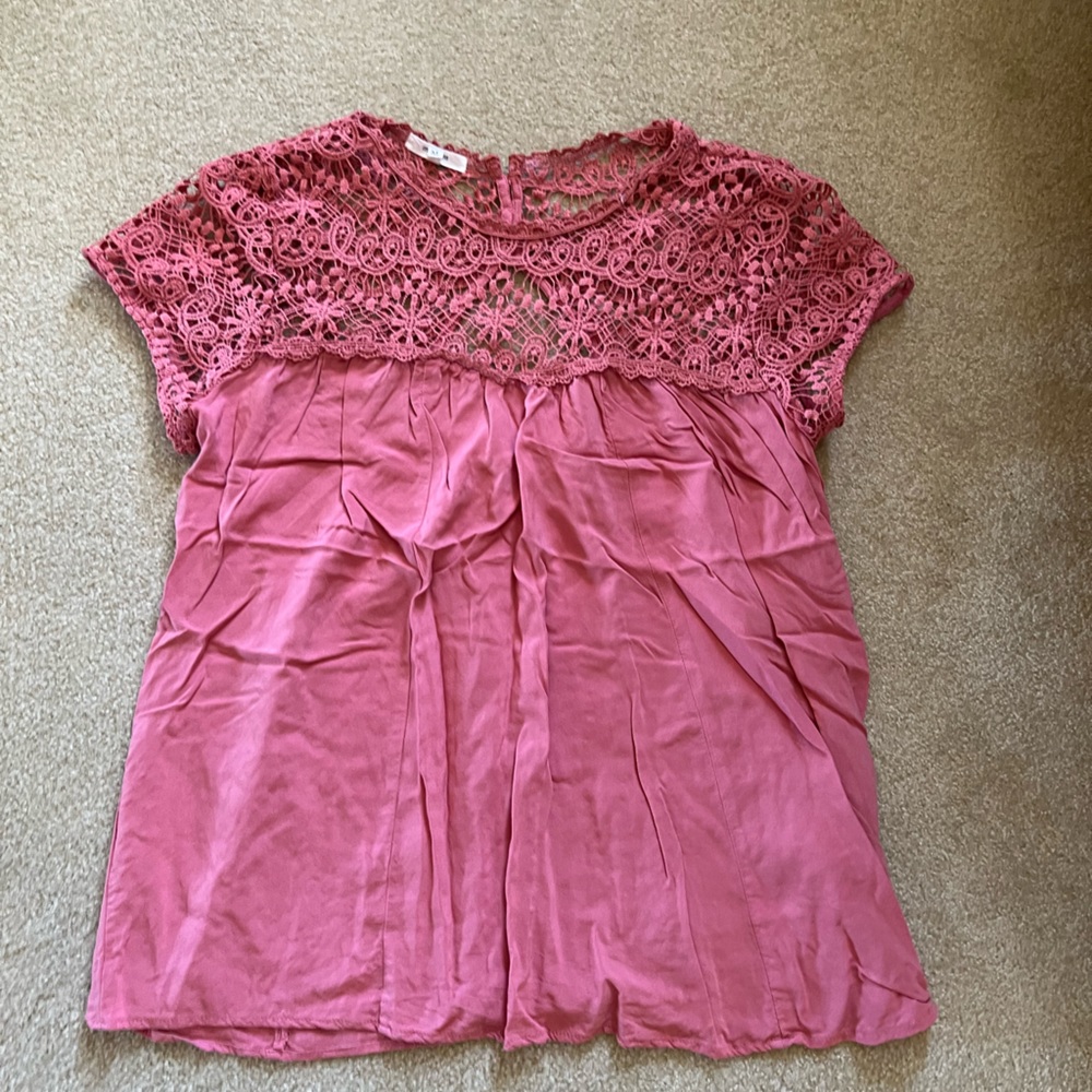 Maurices crotchet pink top